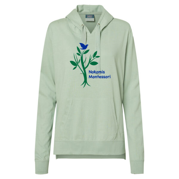 MV Sport - Women's Sueded Jersey Hooded Sweatshirt - Printed Logo Thumbnail